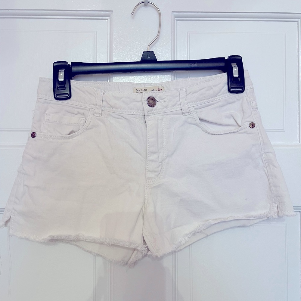 Zara Girls Collection - White Denim Shorts - Size 11/12